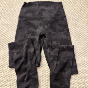 Lululemon Black Camouflage Leggings